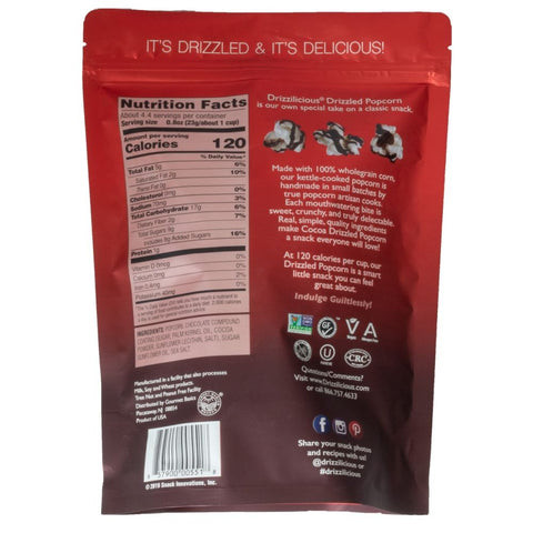 Drizzilicious Cocoa Drizzled Popcorn - 3.6 oz