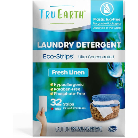 Tru Earth Laundry Detergent Eco Strips Fresh Linen - 32 ea