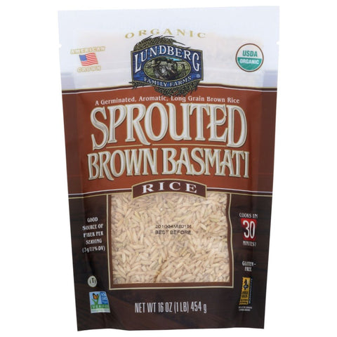 Lundberg Organic Sprouted Brown Basmati Rice - 16 oz | Lundberg | Vegan Black Market