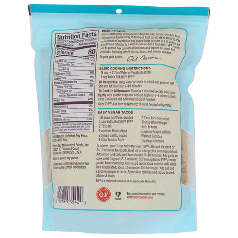 Bob's Red Mill Texured Vegetable Protein TVP - 12 oz
