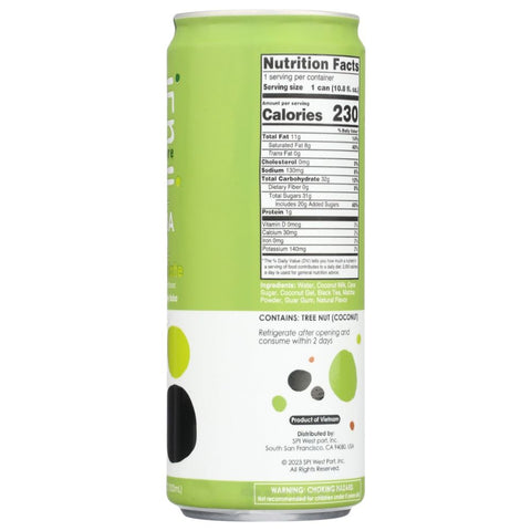 Jenji Pure Boba Tea Matcha Latte - 10.8 fo