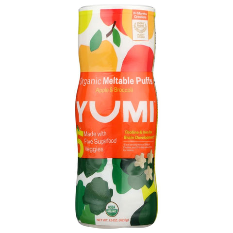 Yumi Organic Meltable Puff Apple Broccoli -1.5 oz | Vegan Black Market