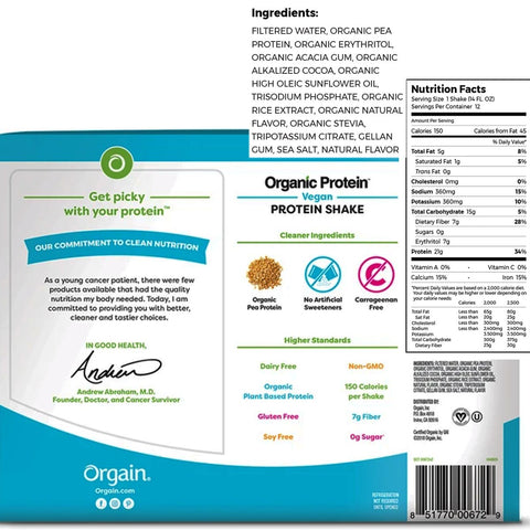 orgain organic protein powder for weight loss