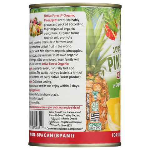 Native Forest Organic Pineapple Chunks -14 oz