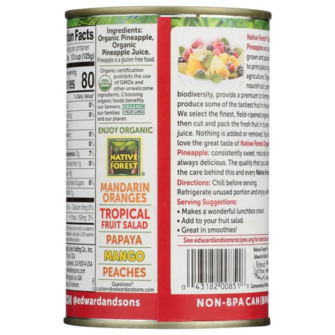 Native Forest Organic Pineapple Chunks -14 oz