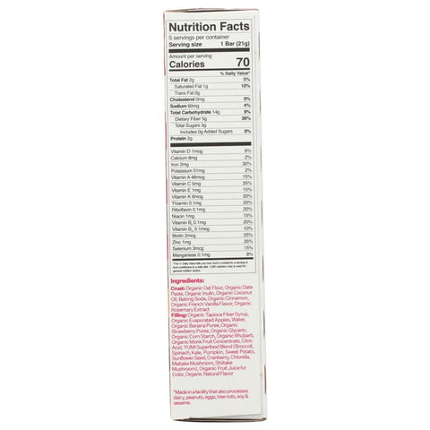 Yumi Bars Organic Strawberry and Rhubarb - 3.7 oz