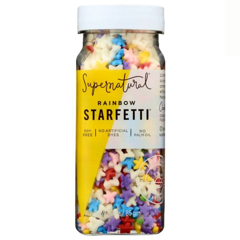 Supernatural Sprinkles Rainbow Starfetti Vegan Sprinkles - 3 oz. Supernatural Sprinkles | Vegan Sprinkles | Rainbow Starfetti Sprinkles 