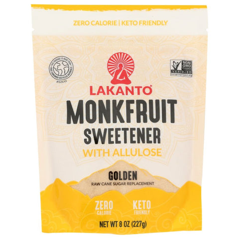 Lakanto Monkfruit Sweetener With Allulose Golden - 8 oz | Sugar Replacement | Sugar Alternative | Vegan Black Market | Lakanto