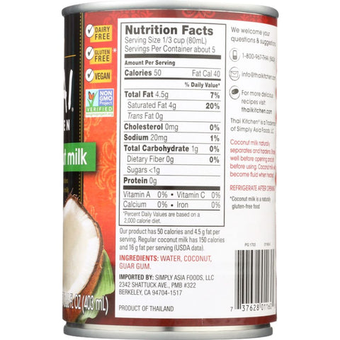 Thai Kitchen Lite Coconut Milk - 14 oz
