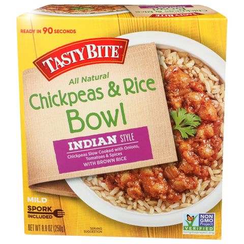Chickpeas & Rice Bowl Indian Style  8.8 oz Tasty Bite