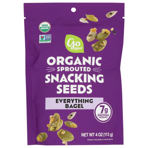 Go Raw Organic Sprouted Snacking Seeds Everything Bagel - 4 oz | Snacking Seeds | Vegan Black Market