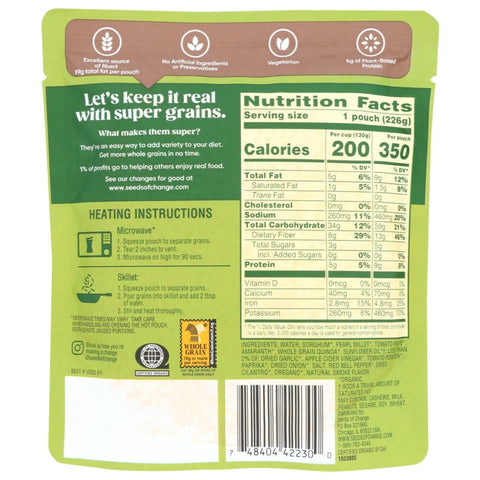 Seeds Of Change Organic Super Grains Smoky Southwest - 8 oz