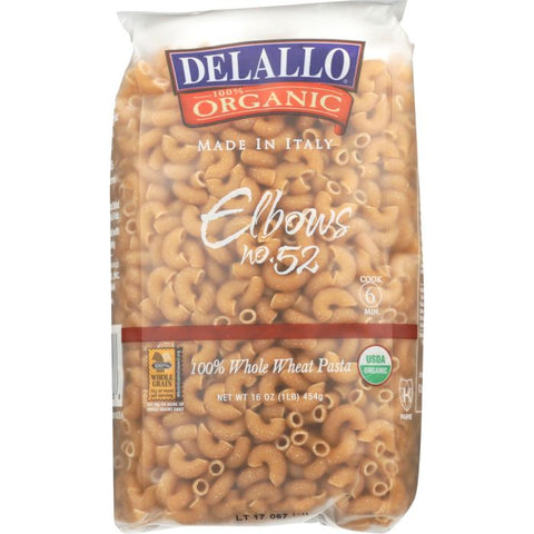 DeLallo Organic Whole Wheat Elbows - 16 oz. | Vegan Black Market