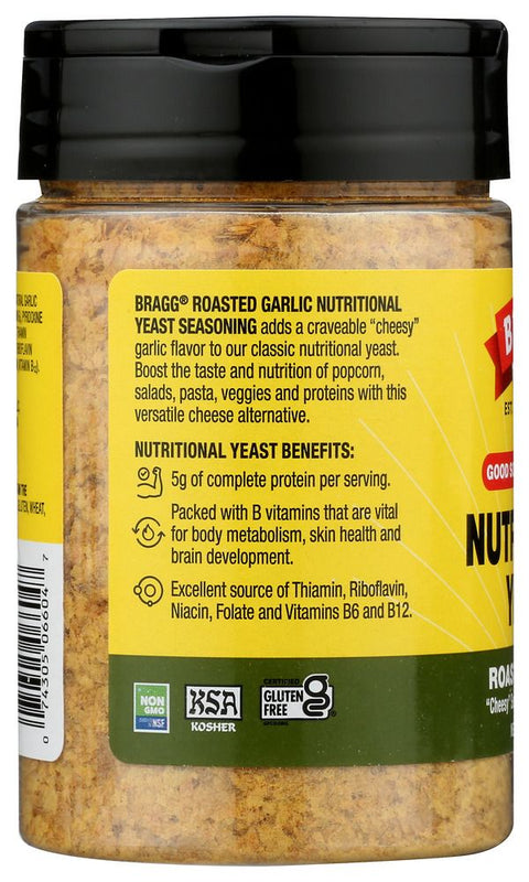 Bragg Nutritional Yeast Seasoning Roasted Garlic- 3 oz.