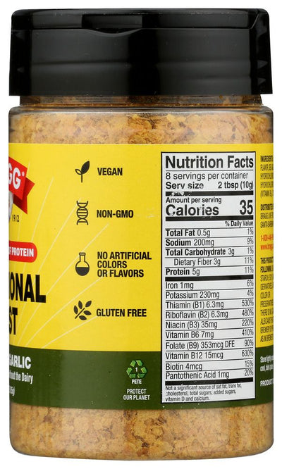 Bragg Nutritional Yeast Seasoning Roasted Garlic- 3 oz.