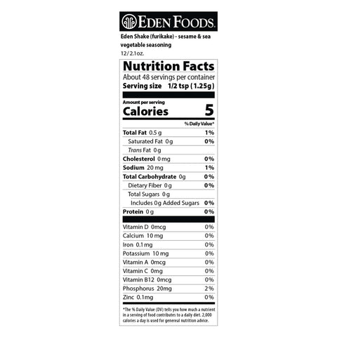 Eden Foods Furikake Shake - 2.1 oz