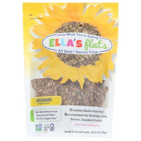 Ella's Flats Crackers Sesame - 6 oz | ellas flats | Vegan Black Market