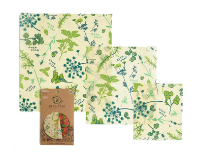 Vegan Bee's Wrap Reusable Wrap Alternative - 3 Pk.