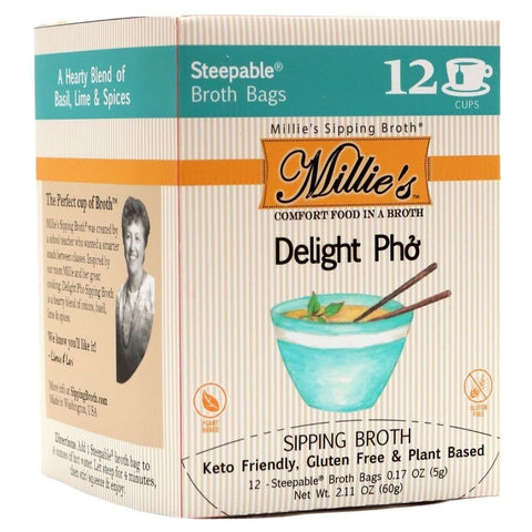 Millie's Delight Pho Vegetable Sipping Broth - 12 ct.