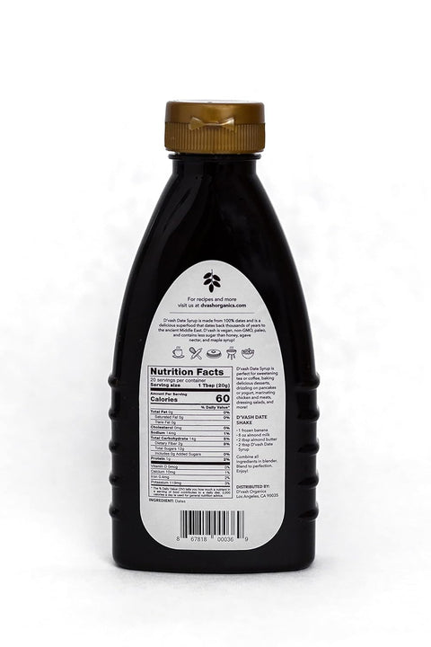 D'Vash Organics Nectar Date Syrup -14.1 oz.