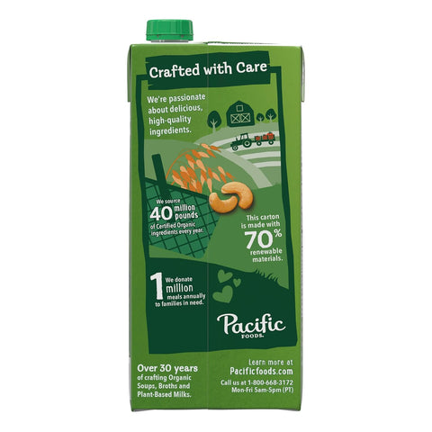Pacific Foods Organic Cashew Milk Substitute Beverage Unsweetened- 32 fl oz.