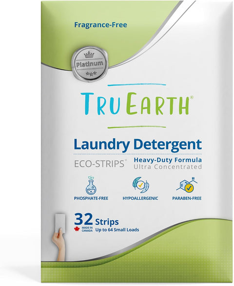 Tru Earth Laundry Detergent Strips Fragrance Free - 32 ea | Vegan Black Market