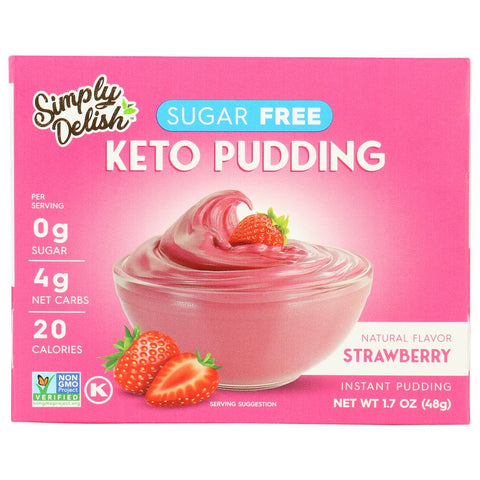 Simply Delish Keto Pudding Strawberry Sugar Free - 1.7 oz