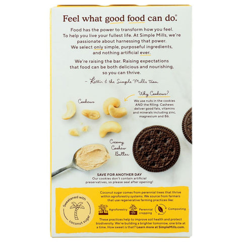 Simple Mills Nut Butter Stuffed Coco Cashew Creme Sandwich Cookies - 6.7 oz