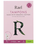 Rael  Organic Cotton Tampons Super - 16 ea | Rael Tampons | Rael | Vegan Black Market