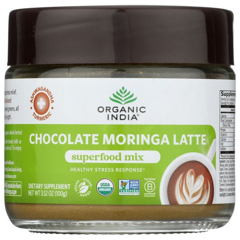 Organic India Chocolate Moringa Latte - 3.5 oz