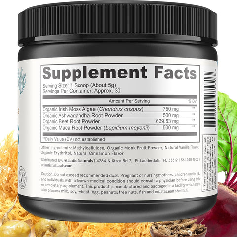 Atlantic Naturals Organic Sea Moss Superfood Powder - 5.5 oz