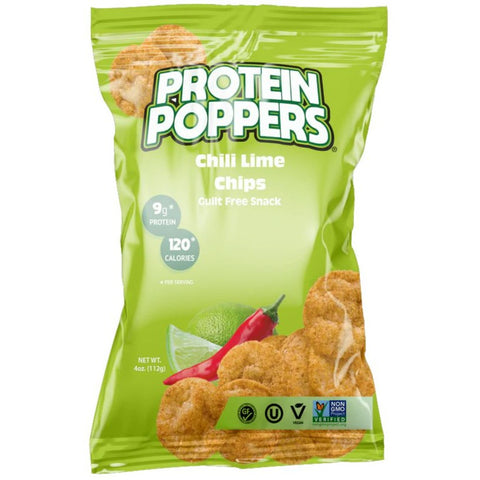 Protein Poppers Chili Lime Chips - 4 oz | Vegan Black Market