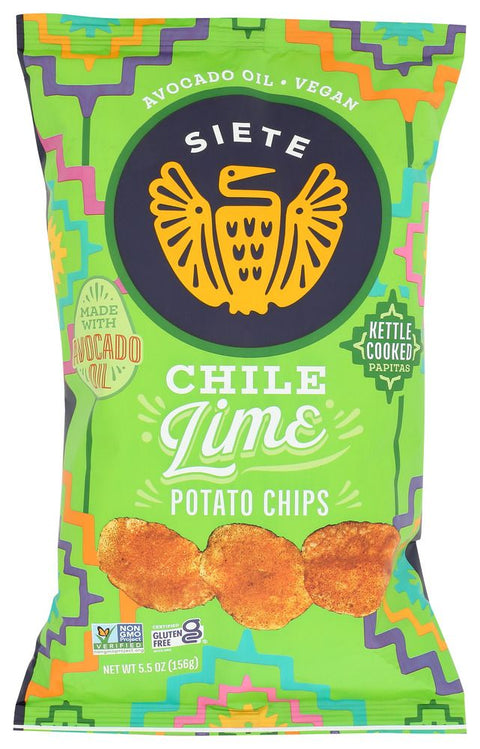 Siete Foods Kettle Cooked Potato Chips Chile Lime - 5.5 oz.
