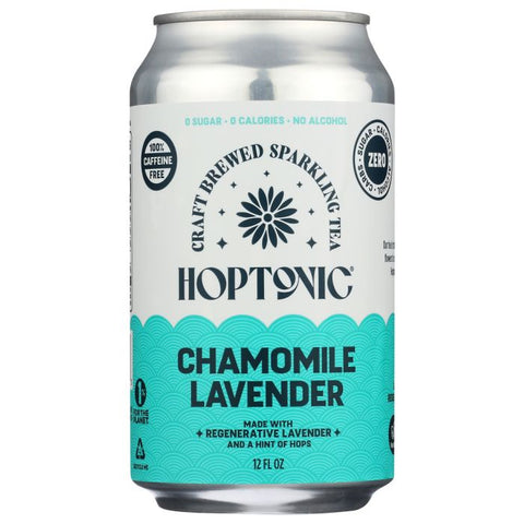 Hoptonic Hop Tea Chamomile | Hoptonic Tea | Sparkling Hop Tea | Hoptonic Sparkling Chamomile Herbal Tea Hoptonic Sparkling Chamomile Herbal Tea - 12 fl oz.| Vegan Black Market