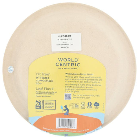 World Centric 9" Compostable Corn Starch Plates - 20 ct.