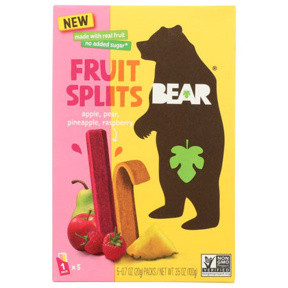 Bear Yoyo Fruit Splits Apple Pear Pineapple Raspberry - 3.5 oz – Vegan ...