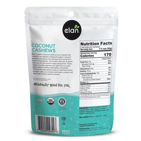 Elan Organic Coconut Cashews - 5.6 oz.
