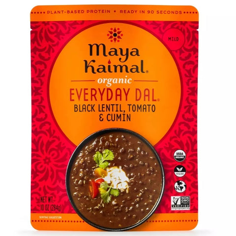 Maya Kaimal Organic Everyday Dal Black Lentils Tomato Cumin - 10 oz.