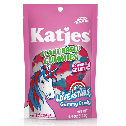 Katjes Plant Based Gummies Love and Stars - 4.9 oz | Vegan Black Market
