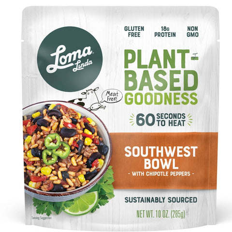 Chipotle Bowl With Black Beans | Loma Linda Southwest Bowl With Chipotle Peppers - 10 oz. | Loma Linda