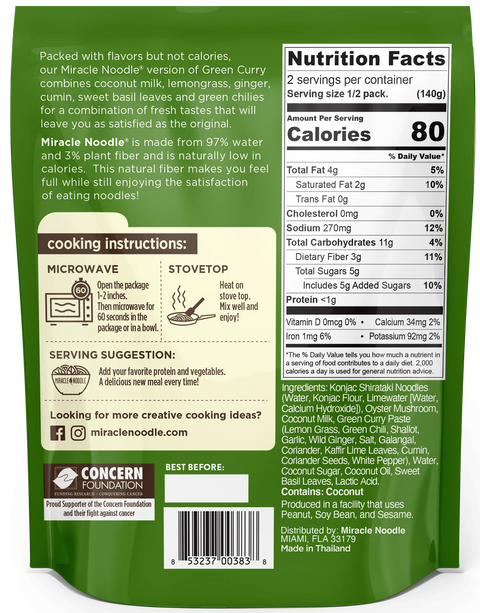Miracle Noodle Ready-to-Eat Green Curry - 9.9 oz