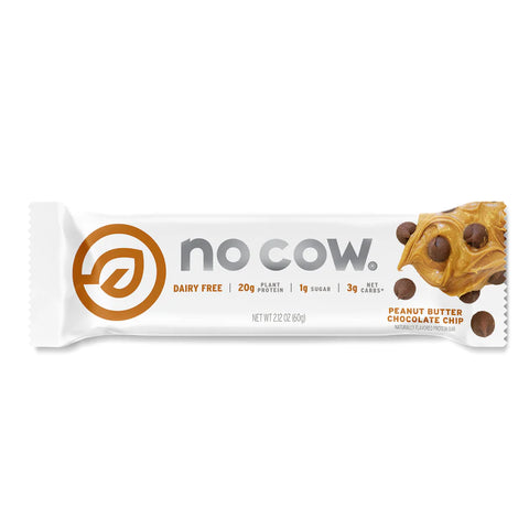 No Cow Peanut Butter Chocolate Chip Protein Bar - 60 g. | No Cow | Vegan Black Market