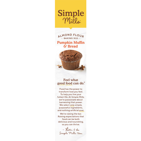 Simple Mills Gluten Free Pumpkin Muffin And Bread Almond Flour Mix - 9 oz