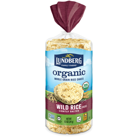 Lundberg Wild Rice Organic Rice Cakes Lightly Salted - 8.5 oz | Vegan Black Market