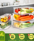 stackable refrigerator organizer bins 