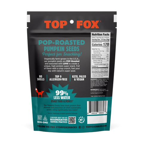 Top Fox Pumpkin Seeds Salt and Vinegar - 3.5 oz
