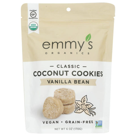 Emmy's Organic Vanilla Bean Coconut Cookies - 6 oz.