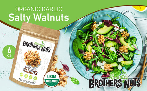 BROTHERS NUTS Garlic Salty Walnuts - 4 oz