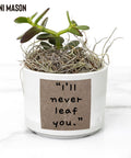 “I’ll never leaf you” Succulent Pot | Vegan Black Market