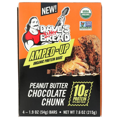 Dave's Killer Bread Peanut Butter Chocolate Chunk Organic Protein Bars - 7.6 oz | Vegan Black Market